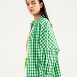 CHECKERED BUTTON DOWN TOP