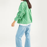 CHECKERED BUTTON DOWN TOP