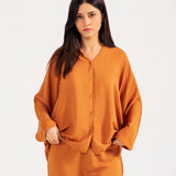 BUTTON DOWN TOP WITH SLEEVE DETAIL