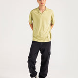BAGGY FIT TEXTURED JOHNNY COLLAR POLO
