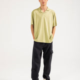 BAGGY FIT TEXTURED JOHNNY COLLAR POLO