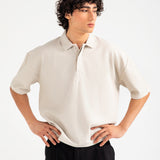 BOXY FIT TEXTURED POLO