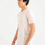 PRINTED STRIPED POLO