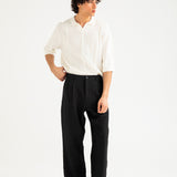 BAGGY FIT JOHNNY COLLAR KNITTED POLO