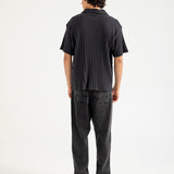 BAGGY FIT RESORT COLLAR TEXTURED POLO