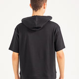 BOXY FIT EMBOSSED GRAPHIC HOODIE TEE