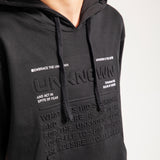 BOXY FIT EMBOSSED GRAPHIC HOODIE TEE