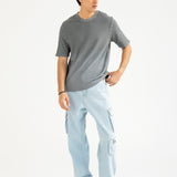 WASHED EFFECT TEXTURED TEE
