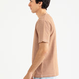 STRIPED TEXTURED TEE