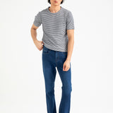 STRIPED TEXTURED TEE