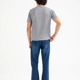 STRIPED TEXTURED TEE