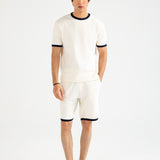 STRETCH MUSCLE FIT RINGER TEE