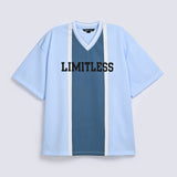 BAGGY FIT V NECK TEXTURED TEE
