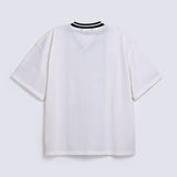 BAGGY FIT V NECK TEXTURED TEE