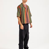 RESORT COLLAR PRINTED BOXY FIT SHIRT