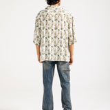 RESORT COLLAR PRINTED BOXY FIT SHIRT