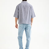 BOXY FIT LINEN STRIPER SHIRT