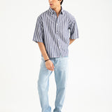 BOXY FIT LINEN STRIPER SHIRT