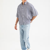 BOXY FIT LINEN STRIPER SHIRT