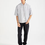 BOXY FIT LINEN STRIPER SHIRT