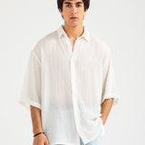 BAGGY FIT TEXTURED SHIRT