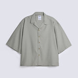RESORT COLLAR BOXY FIT TEXTURED SHIRT