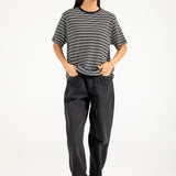 STRIPED TEXTURED REGULAR TEE