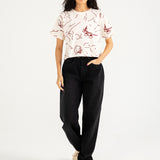 PRINTED CROPPED TEE