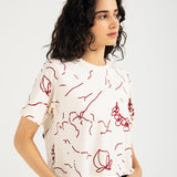 PRINTED CROPPED TEE