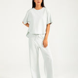 CROPPED TEE WITH HEM DETAIL