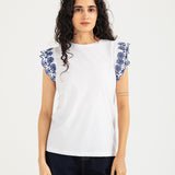 TEE WITH SCHIFFLI DETAIL