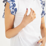 TEE WITH SCHIFFLI DETAIL