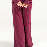 TEXTURED WIDE LEG TROUSER