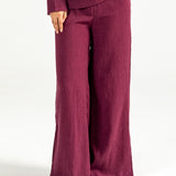 TEXTURED WIDE LEG TROUSER