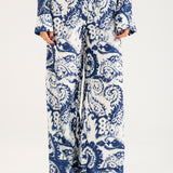 PRINTED SATIN TROUSER