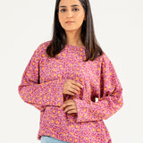 PRINTED TOP WITH HEM DETAIL TOP