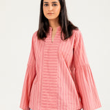 STRIPED TOP WITH SLEEVE DETAIL