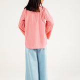 STRIPED TOP WITH SLEEVE DETAIL