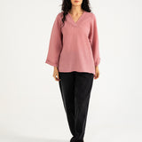 TEXTURED TOP WITH BACK DETAIL