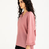 TEXTURED TOP WITH BACK DETAIL
