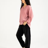 TEXTURED TOP WITH BACK DETAIL