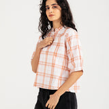 CHECKERED CROPPED TOP