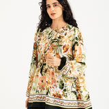 PRINTED PEPLUM TOP