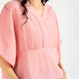 TEXTURED KIMONO TOP