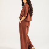 LINEN CROPPED TOP