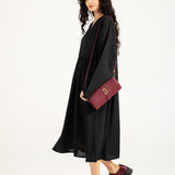 TEXTURED LONG DRESS