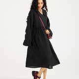 TEXTURED LONG DRESS