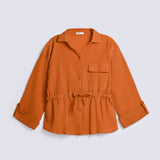TEXTURED BUTTON DOWN SHIRT