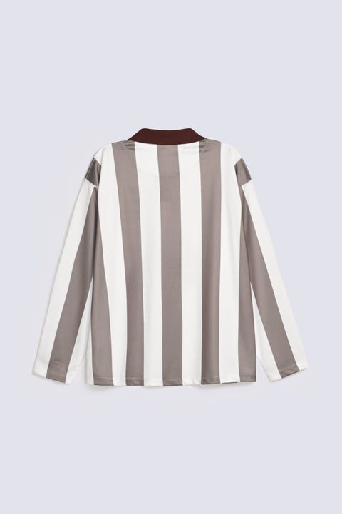 BAGGY FIT PRINTED MESH POLO