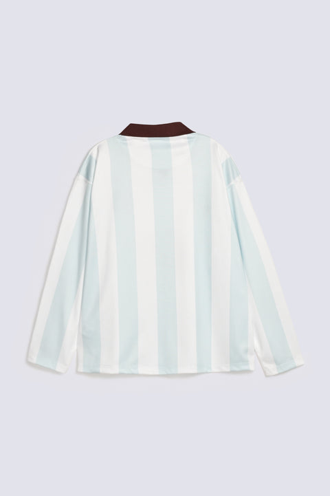 BAGGY FIT PRINTED MESH POLO